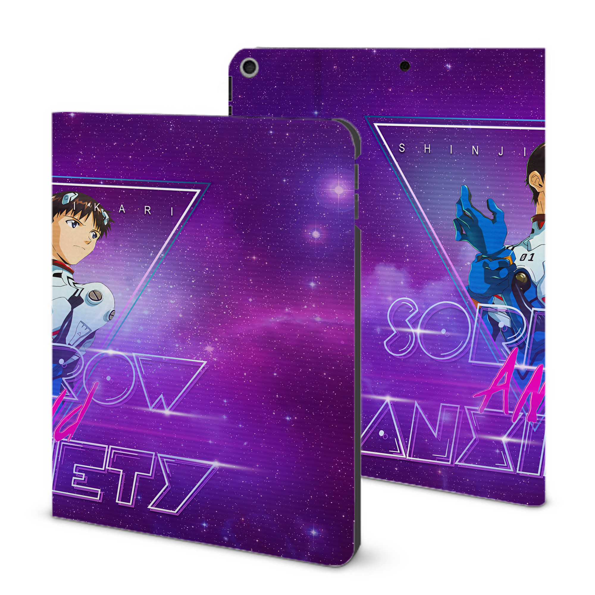 （画像用） EVA 新世紀エヴァンゲリオン IPad ケース ブック型 PUレザー TPU 耐衝撃 軽量 薄型 ペン収納なし 全面保護 IPad 各モデル対応
